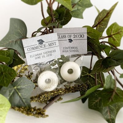 Silver Mint Graduation Party Favors